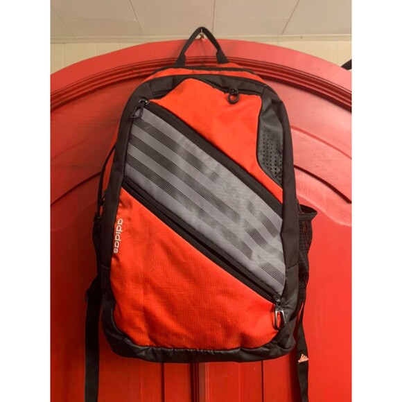 Adidas Climacool Backpack Red Black Computer & Tablet Pockets Load Springs EUC - Picture 1 of 6